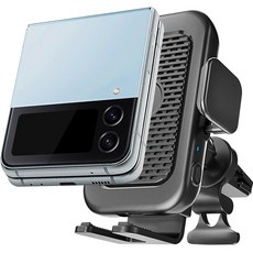 스마텍스 Z플립 Z폴드 호환 15W 고속 차량용 무선충전 거치대 송풍구+대시보드형