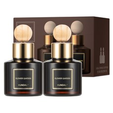 쿤달 퍼퓸 차량용 디퓨저 75ml 2개 + 우드볼스틱 2개