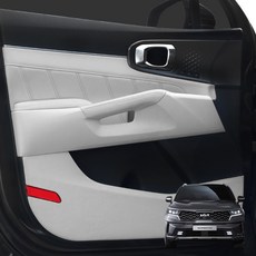 루젠 쏘렌토 MQ4 페이스리프트 도어커버 가죽, 조수석 2열 1P, 미스티그레이