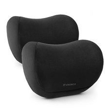 브론코 듀오 차량용 메모리폼 목쿠션 2개, 블랙, 2개