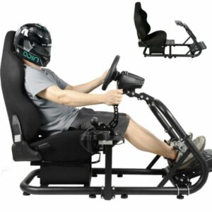 Logitech G29 G920 G923 Thrustmaster T300RS TX Fanatec과 호환되는 검정색 시트 Dardoo Racing 시뮬레이터 조종석 시프터 스티어링