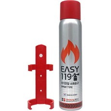 이지119 차량용 스프레이형 휴대용 소화기 실버 515g + 고정홀더