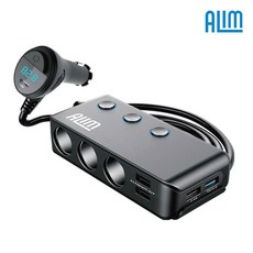 아림 120W 차량용 시거잭 스위치 멀티소켓 PD 볼트게이지 PPS 초고속 충전기 소켓