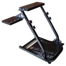 레이싱휠거치대 유로트럭핸들 900도 시뮬레이터 레이싱휠 고급형 접이식 시트, 3. 블랙(핸드레인+핸드브레이크포함)