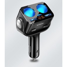 오토코스 차량용 시거잭 2구 멀티소켓 QC3.0 USB PD C타입 듀얼 포트 고속충전기 QC4.0