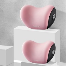 썬피크 헤드레스트 목쿠션 목받침 허리쿠션 등받이쿠션 메모리폼, 목쿠션 + 목쿠션, 핑크, 1세트