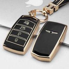 키에티 제네시스 G70 G80 G90 EQ900 4버튼 키케이스 + H큐빅 키체인