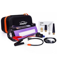 레어팟 점프스타터+공기압주입기+캠핑랜턴+보조배터리 KC인증 14.8V 10000mAh