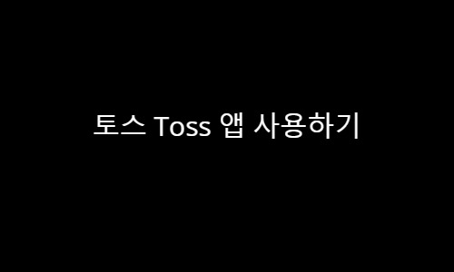 토스 Toss 앱 사용하기